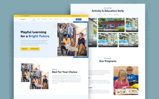 School Website Landing Page UI Kit