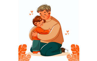 Happy Fathers Day Illustration