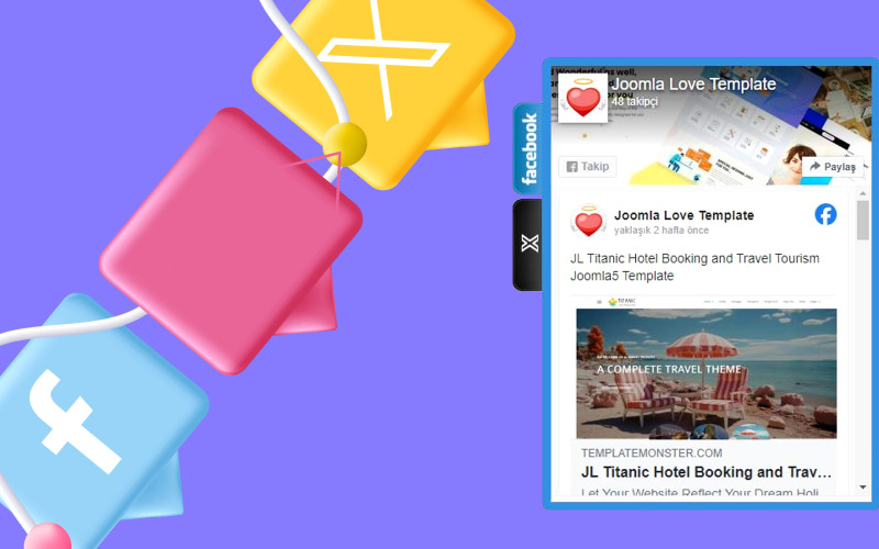 Joomla Facebook and X Plartform Social Tabs Free Module Joomla Extension