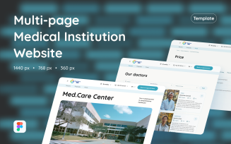 Med.Care.Center — Medical Institution Website UI Template