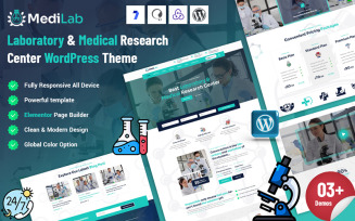 Medelab - Laboratory & Medical Research Center WordPress Theme