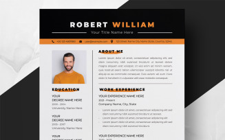 Minimalist Executive CV Template Design