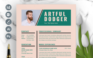 Minimalist Resume Cover Letter Set