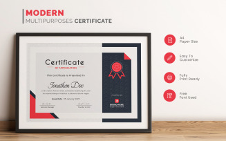 Modern multipurpose Certificate Template | Professional Certificate or Diploma Templates