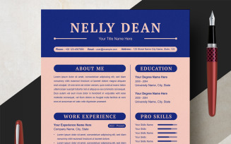 Modern Resume with a Simple Layout