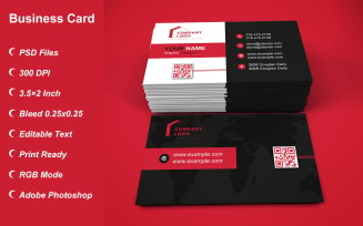 Visiting Card - Business Card - E-card Template with Customizable Designs - 401