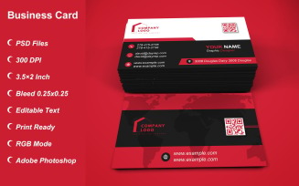 Visiting Card - Business Card - E-card Template with Customizable Designs - 402