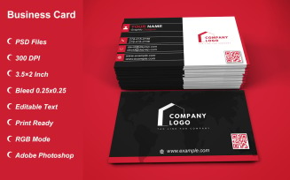 Visiting Card - Business Card - E-card Template with Customizable Designs - 404