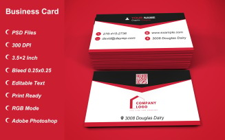 Visiting Card - Business Card - E-card Template with Customizable Designs - 406