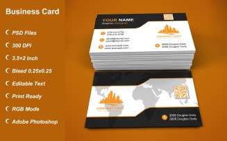 Visiting Card - Business Card - E-card Template with Customizable Designs - 410