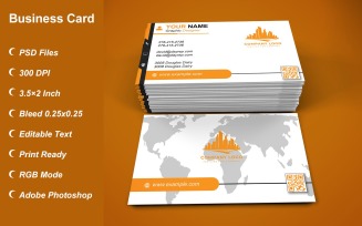 Visiting Card - Business Card - E-card Template with Customizable Designs - 411