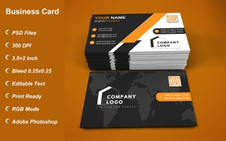 Visiting Card - Business Card - E-card Template with Customizable Designs - 413