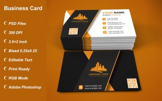 Visiting Card - Business Card - E-card Template with Customizable Designs - 414