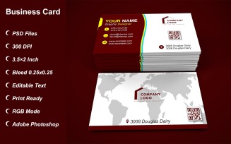 Visiting Card - Business Card - E-card Template with Customizable Designs - 415