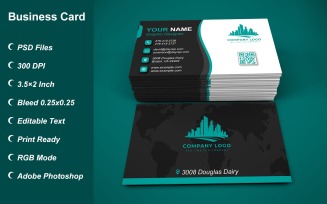 Visiting Card - Business Card - E-card Template with Customizable Designs - 418