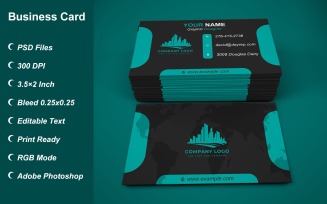 Visiting Card - Business Card - E-card Template with Customizable Designs - 419