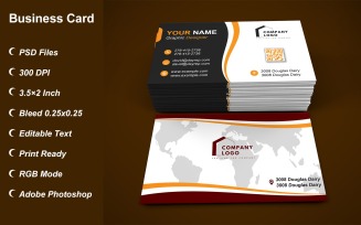 Visiting Card - Business Card - E-card Template with Customizable Designs - 420