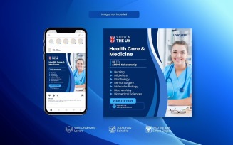 Blue Creative PSD Template for Study Abroad Campaigns