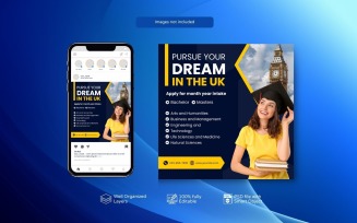 Creative PSD Template for Study Abroad Campaigns