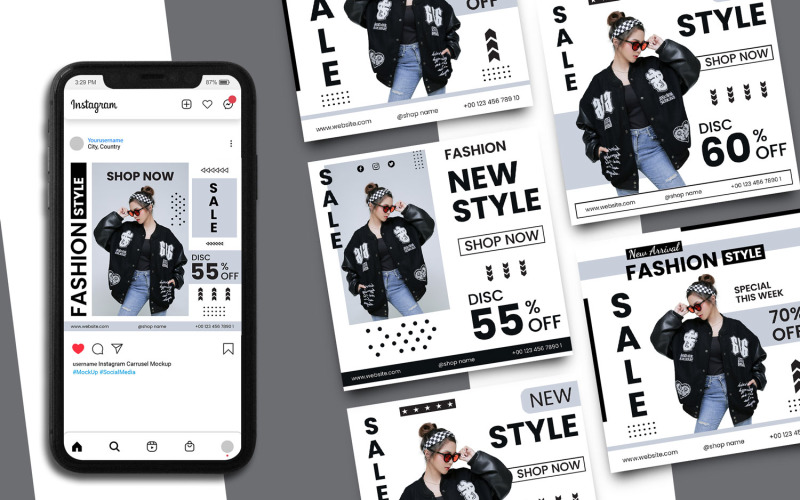 Fashion Style Instagram Template Social Media