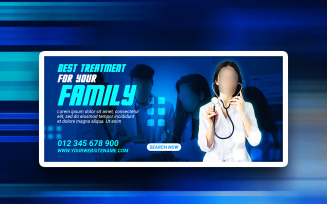 FREE Medical Doctor treatment Social media medical PSD design template