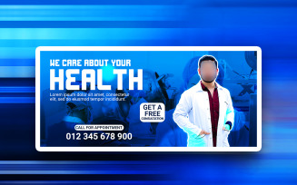 Health care Social media PSD design template