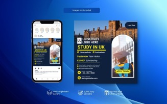 Minimal Creative PSD Template for Study Abroad Campaigns