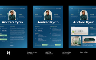 Modern Gradient CV Resume Pack