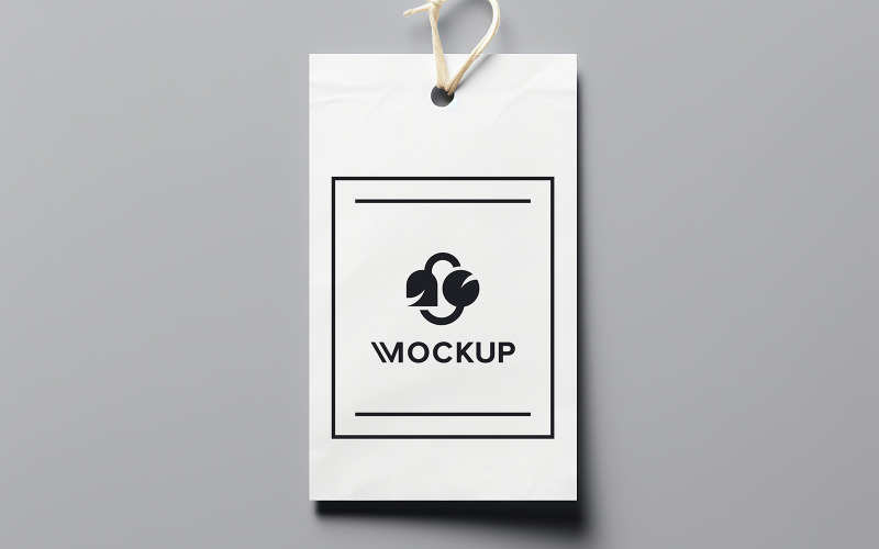 White tag mockup psd template Product Mockup