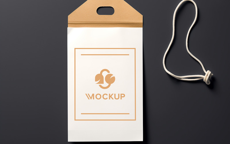 White tag mockup template Product Mockup