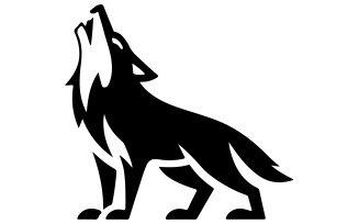 wolf silhouette vector art illustration