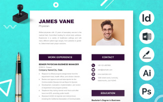 Elegant CV Template with Clean Resume