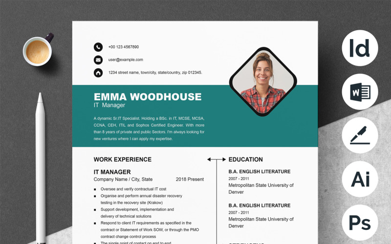 Elegant Minimalist Resume Design Resume Template