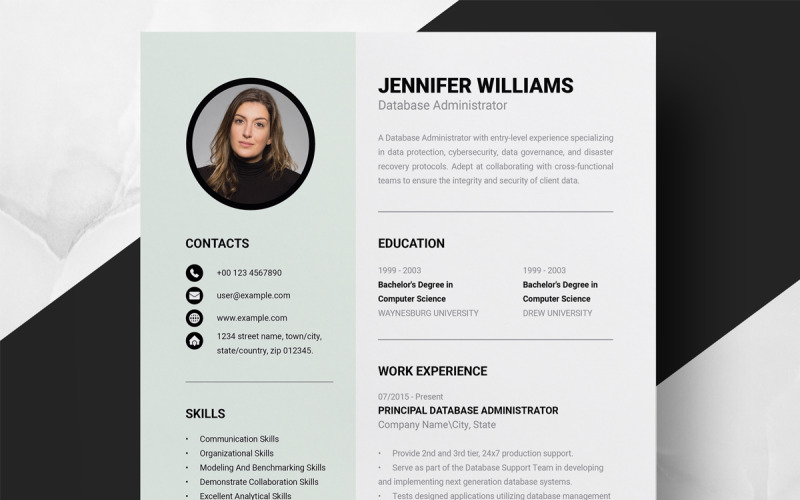 Minimalist Resume Template for Clean Design