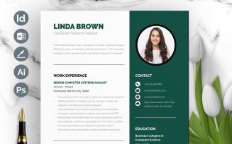 Professional Minimalist Resume with Photo