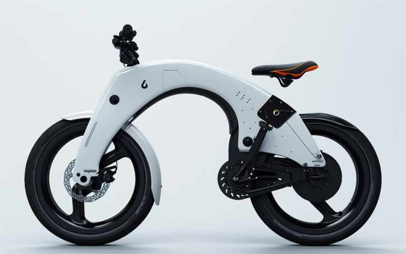 Electric E-Bikes, Bicycle Sleek Design 173 Illustration