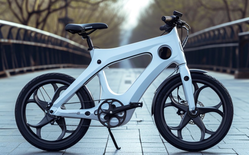 Electric E-Bikes, Bicycle Sleek Design 175 Illustration