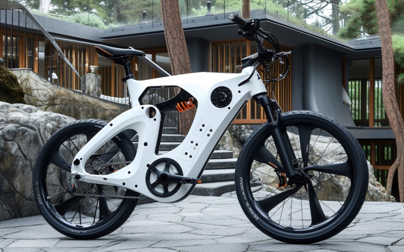 Electric E-Bikes, Bicycle Sleek Design 181 Illustration