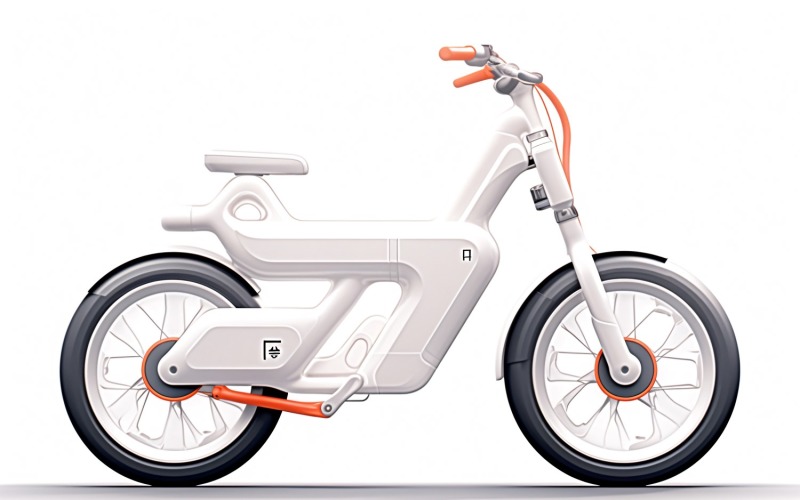 Electric E-Bikes, Bicycle Sleek Design 195 Illustration