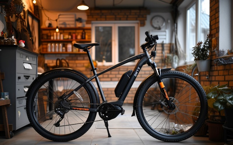 Electric E-Bikes, Bicycle Sleek Minimalist Design 166 Illustration