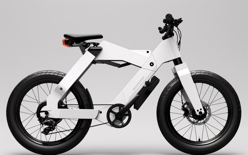 Electric E-Bikes, Bicycle Sleek Minimalist Design 174 Illustration