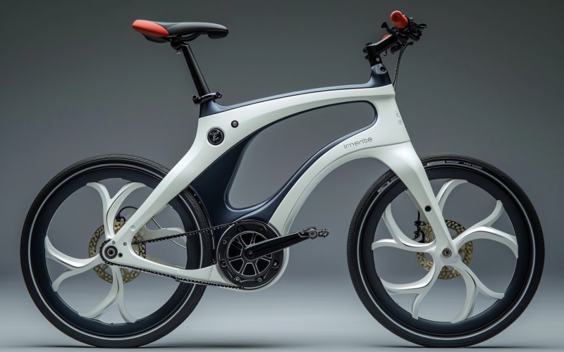 Electric E-Bikes, Bicycle Sleek Minimalist Design 184 Illustration