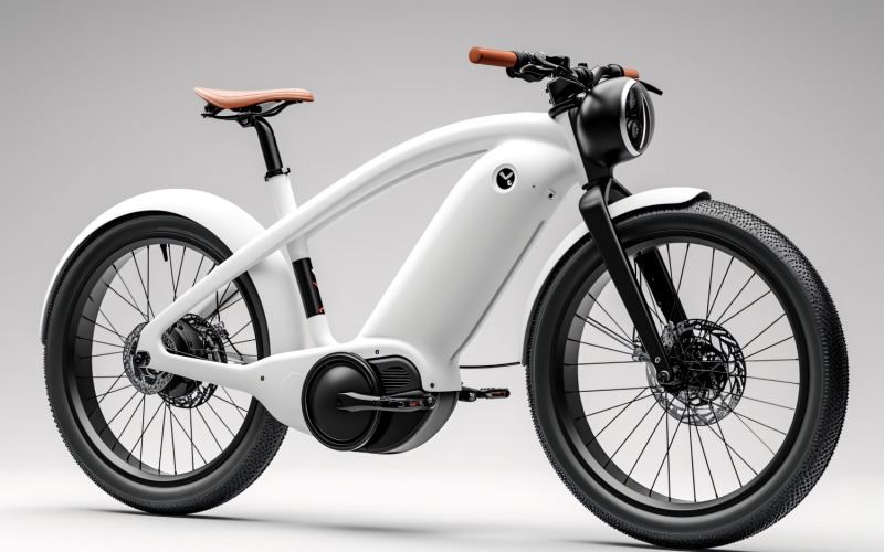 Electric E-Bikes, Bicycle Sleek Minimalist Design 196 Illustration