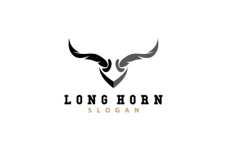 Long Horn Logo Livestock Texas Ranch V2