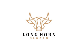 Long Horn Logo Livestock Texas Ranch V3