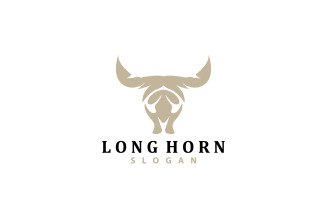 Long Horn Logo Livestock Texas Ranch V4