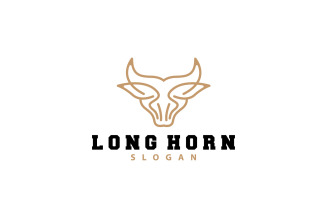 Long Horn Logo Livestock Texas Ranch V5