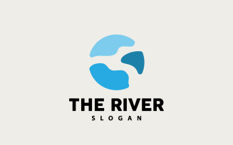 River Logo Design River Creek Nature V19