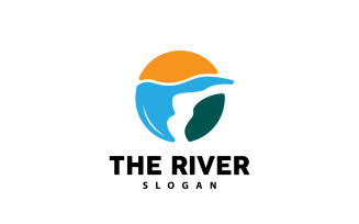 River Logo Design River Creek Nature V21