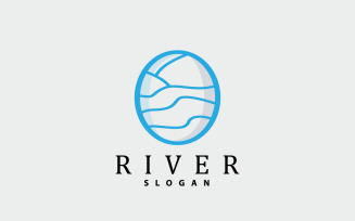 River Logo Design River Creek Nature V22